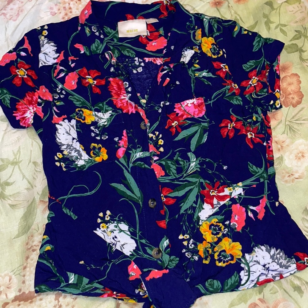 Floral button up shirt
